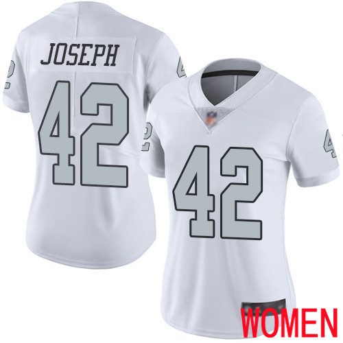Oakland Raiders Limited White Women Karl Joseph Jersey NFL Football #42 Rush Vapor Untouchable Jersey
